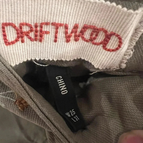 NWT Driftwood Embroidered Flowers on Olive Chinos size 25 - Picture 8 of 9
